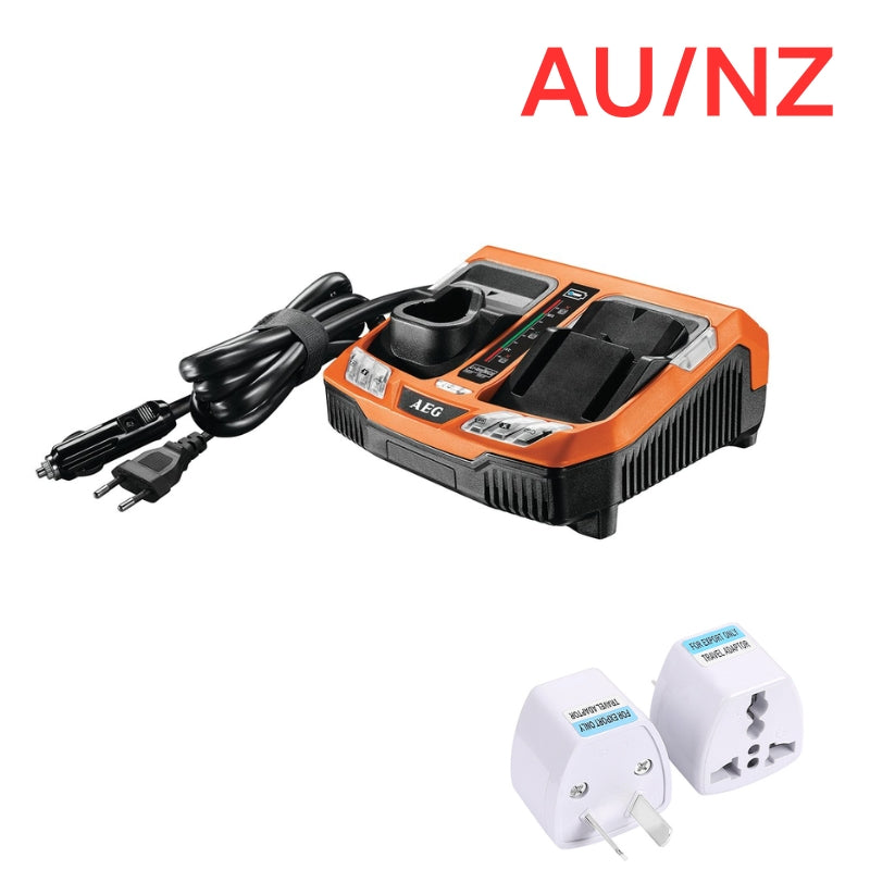 Cargue la imagen en el visor de la galería, [BLK1218] Genuine Original AEG Dual Port Fast Charger Electrical Tool Li-ion Battery - Replacement Charger - Polar Tech Australia

