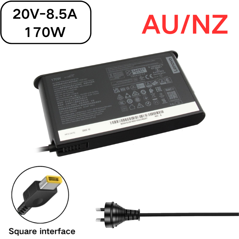 Cargue la imagen en el visor de la galería, [20V-8.5A/170W][Yellow Square] Lenovo Legion 5 Gaming Laptop AC Power Supply Adapter Charger - Polar Tech Australia

