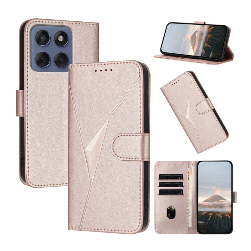 Load image into Gallery viewer, Motorola Moto E13 - PU Leather Magnetic Flip Wallet Phone Case
