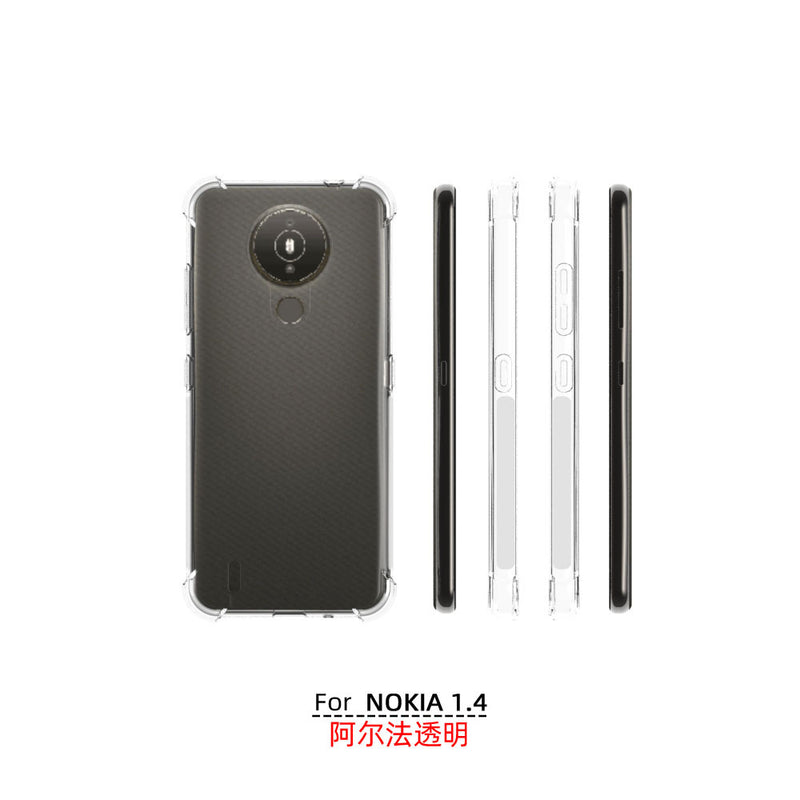 Cargue la imagen en el visor de la galería, Nokia 1.4 - AirPillow Cushion Transparent Soft Clear TPU Four Corners Protective Case - Polar Tech Australia
