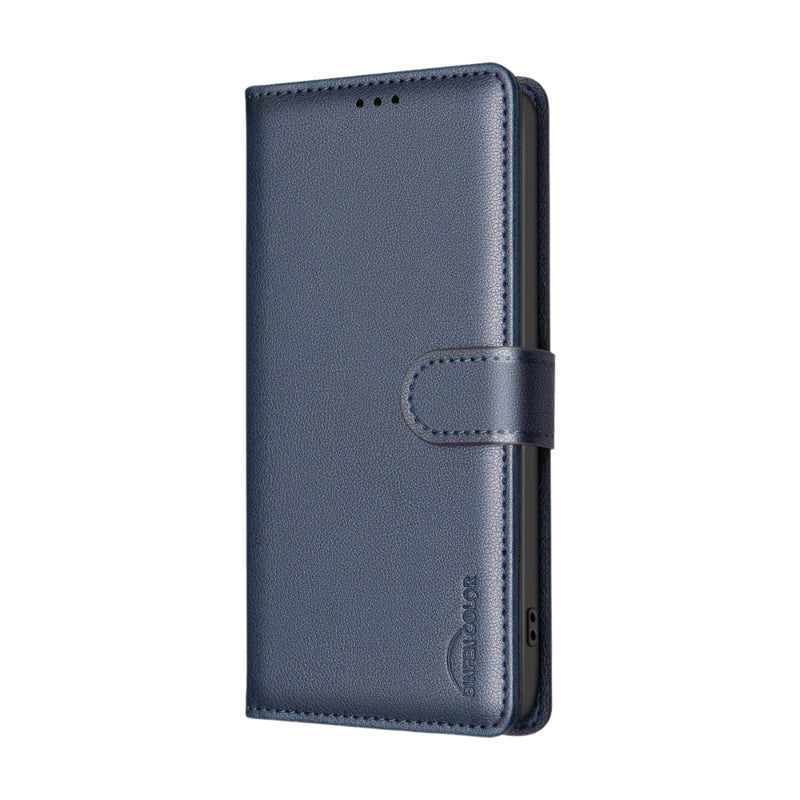Load image into Gallery viewer, Motorola Moto E13 4G - Litchi Texture RFID Anti-theft Leather Phone Case - Polar Tech Australia
