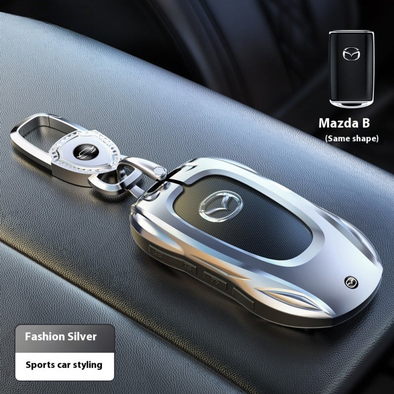 Load image into Gallery viewer, Mazda Stylish Metal Car Key Fob Case Cover For CX-5, CX-3, CX-30, CX-8, MX-5, Mazda3,6
