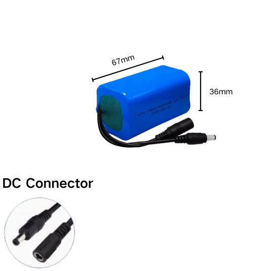 [DC Connector][18650] Universal 3000mAh 14.8V Rechargeable Li-Ion Lithium Polymer Battery - Polar Tech Australia