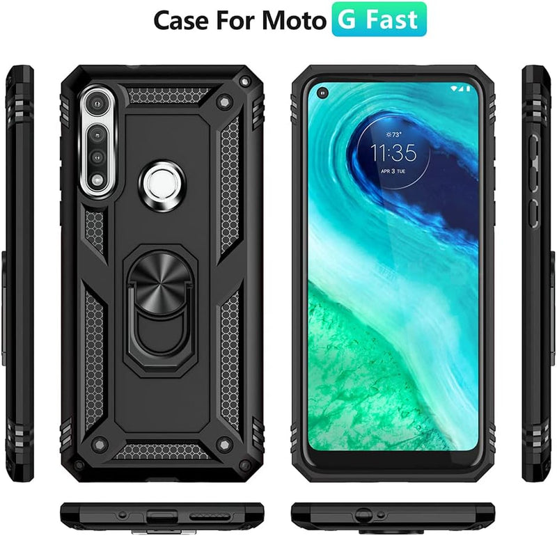 Load image into Gallery viewer, [Magnetic Ring Kickstand] Motorola Moto G Fast - Shield Shockproof Rugged Heavy Duty Case - Polar Tech Australia
