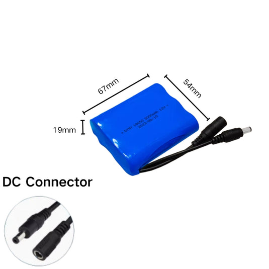 [DC Connector][18650] Universal 3000mAh 12V Rechargeable Li-Ion Lithium Polymer Battery - Polar Tech Australia