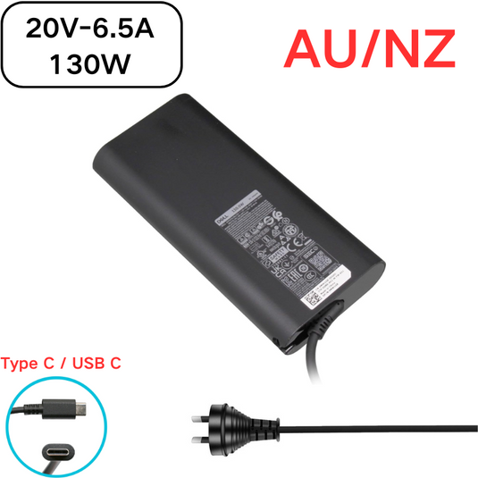 [20V-6.5A/130W][Type-C] Dell Latitude Precision Laptop AC Wall Travel Super Fast Charger Travel Adapter - Polar Tech Australia
