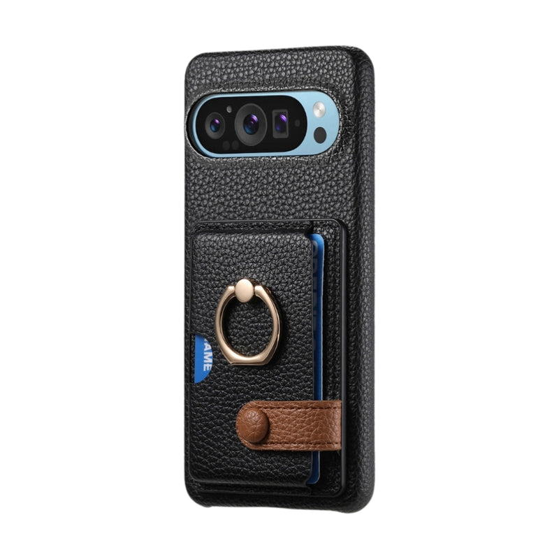 Load image into Gallery viewer, Google Pixel 10 / 10 Pro - Retro PU Leather Shockproof Phone Case with Ring Holder &amp; Card Slot
