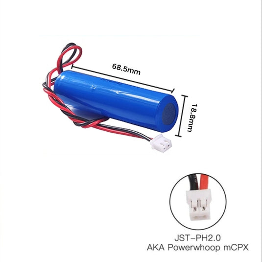 [PH2.0-JST Connector][18650] Universal 3000mAh 3.7V Rechargeable Li-Ion Lithium Polymer Battery - Polar Tech Australia