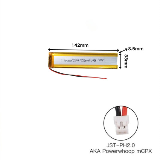 [PH2.0-JST Connector][8533142] Universal 5100mAh 3.7V Rechargeable Li-Ion Lithium Polymer Battery - Polar Tech Australia