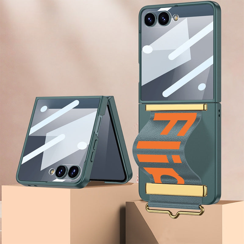Chargez l&#39;image dans la visionneuse de la galerie, Samsung Galaxy Z Flip7 5G - Integrated Ultra-thin Wristband Holder Phone Case
