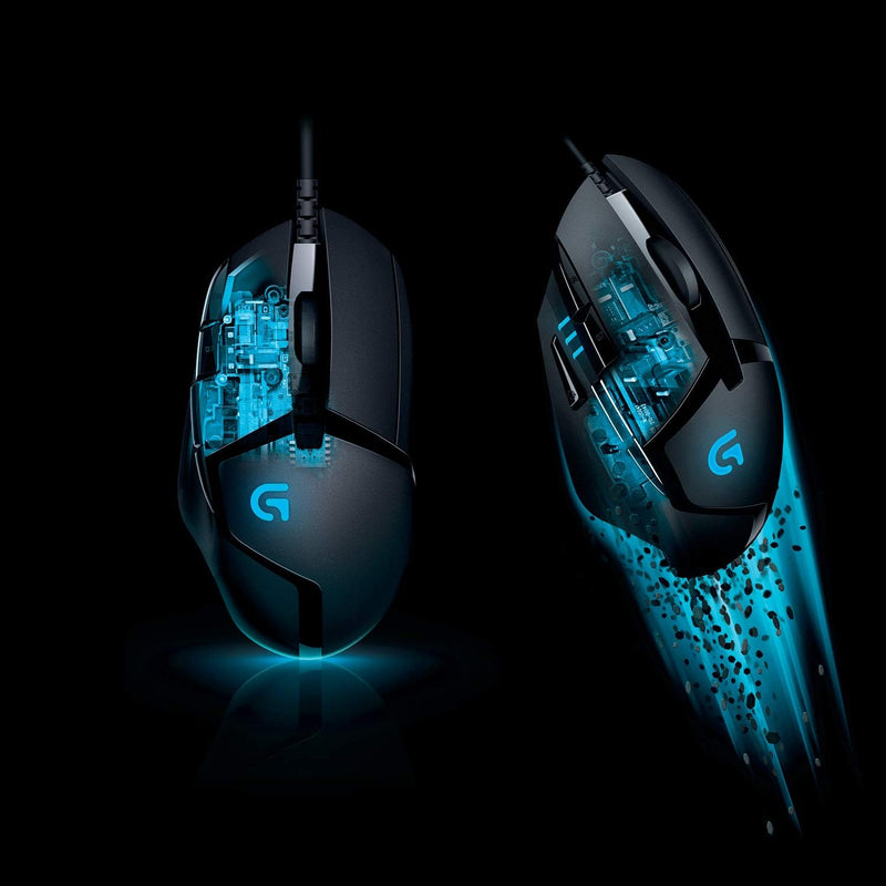 Cargue la imagen en el visor de la galería, Logitech G402 Hyperion Fury Wired Gaming Mouse, 4,000 DPI, Lightweight, 8 Programmable Buttons, Compatible with PC/Mac - Black

