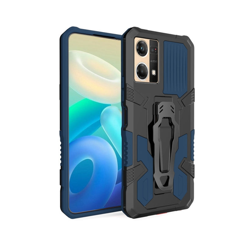 Load image into Gallery viewer, OPPO Reno7 4G (CPH2363) - Heavy Duty Dual Layer Armor Defender Silicone Kickstand Case - Polar Tech Australia
