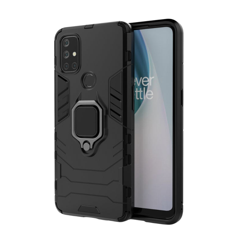 Cargue la imagen en el visor de la galería, OnePlus Nord N100 - Heavy Duty Armor Case With Ring Holder Stand
