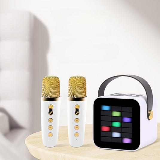Portable Bluetooth Karaoke Speaker with LED, Wireless Handheld Microphone for Outdoor & Home Use - Polar Tech Australia