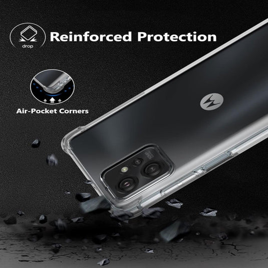 Motorola Moto G Power 2023 - AirPillow Cushion Transparent Soft Clear TPU Four Corners Protective Case - Polar Tech Australia