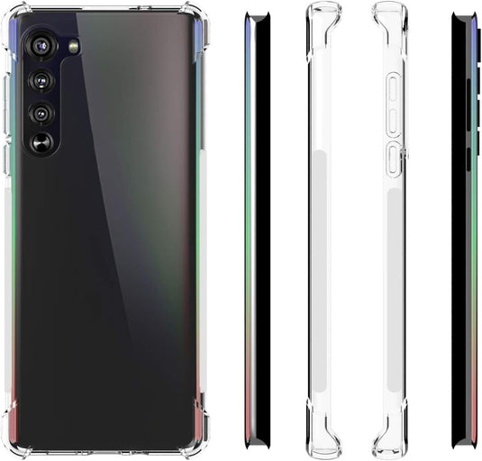 Motorola Moto Edge - AirPillow Cushion Transparent Soft Clear TPU Four Corners Protective Case - Polar Tech Australia
