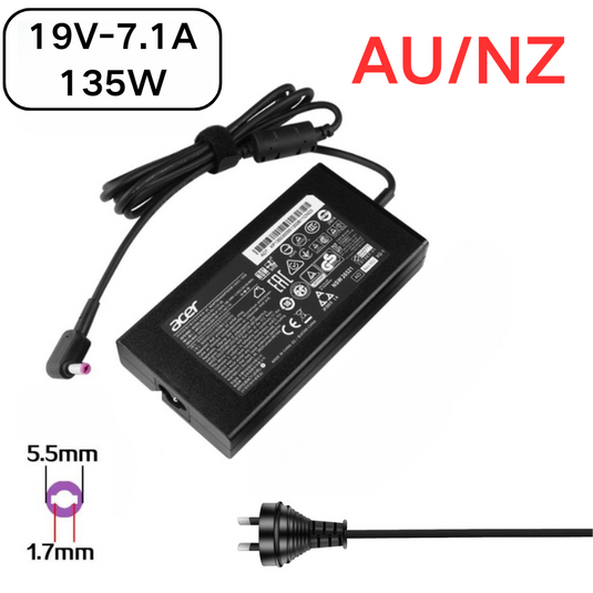 [19V-7.1A/135W][5.5x1.7] Acer Nitro 5 AN515-51 N19C5 & Aspire VN7-591 AC Power Supply Adapter Charger - Polar Tech Australia