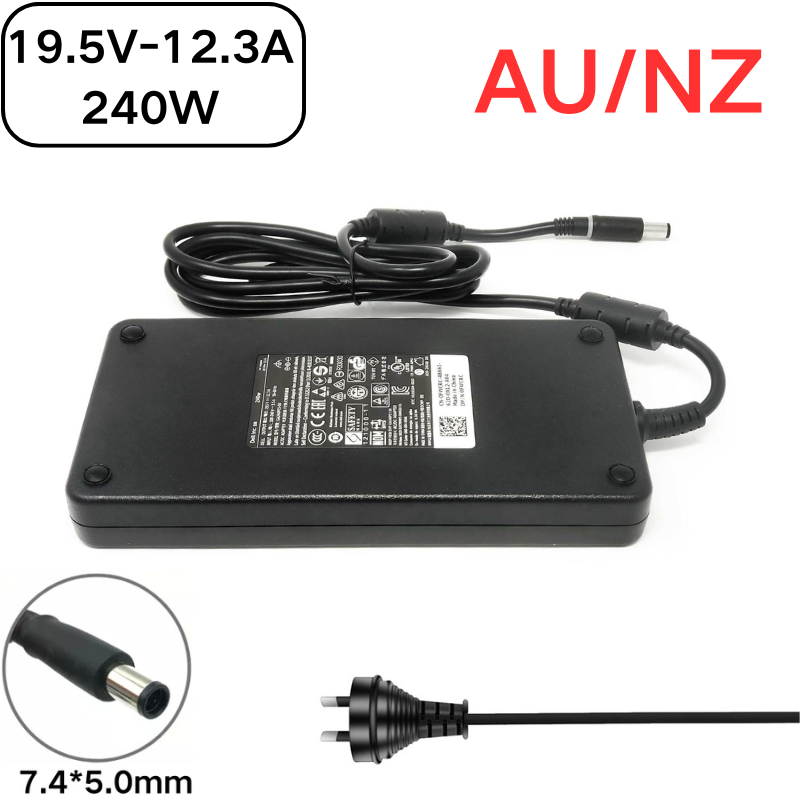 Cargue la imagen en el visor de la galería, [240W/19.5V-12.3A][7.4*5.0] Dell Alienware X15 R1 M15 M17x M18x y Precision M6600 M6700 M6800 Adaptador de corriente CA Cargador de pared para computadora portátil (enchufe AU)
