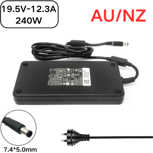 [240 W/19,5 V-12,3 A] [7,4 x 5,0] Dell Alienware X15 R1 M15 M17x M18x et Precision M6600 M6700 M6800 Adaptateur secteur chargeur mural pour ordinateur portable (prise AU)