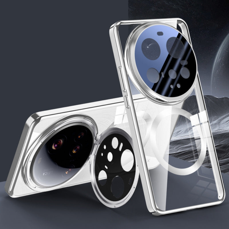 Cargue la imagen en el visor de la galería, [Magsafe Compatible] Xiaomi Mi 15 Ultra - Ice-transparent Metal Lens Holder MagSafe Plating Phone Case - Polar Tech Australia
