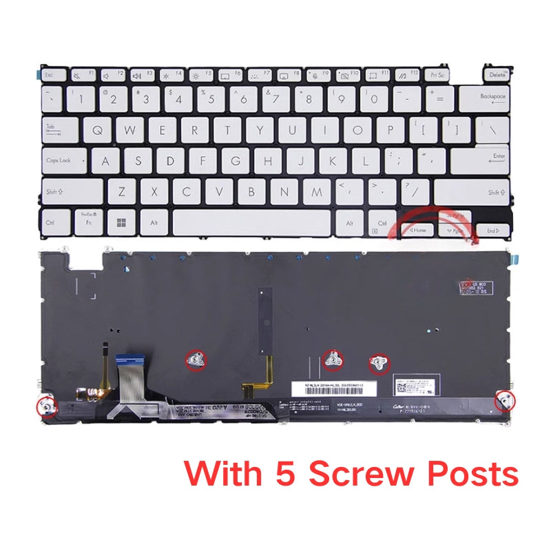 Cargue la imagen en el visor de la galería, ASUS Zenbook 14 UX3402 / UM3402 / UM5302 / Q409 Series - Laptop Keyboard With Backlit US Layout
