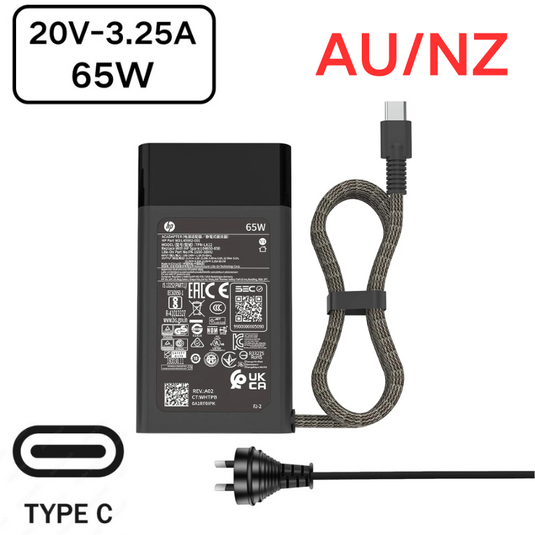 [65 W] [Type-C] HP USB C pour ordinateur portable AC mural de voyage rapide chargeur rapide adaptateur de voyage