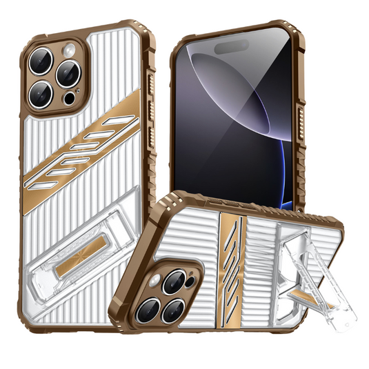 [Built-in Invisibla Bracket] Apple iPhone 16e Transparent Shockproof Protective Case - Polar Tech Australia