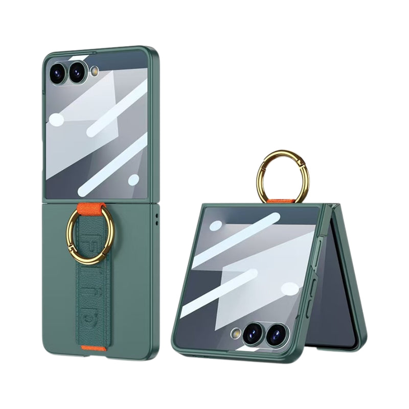 Cargue la imagen en el visor de la galería, Samsung Galaxy Z Flip7 5G - Integrated Ultrathin Shockproof Phone Case with Ring Wrist Strap
