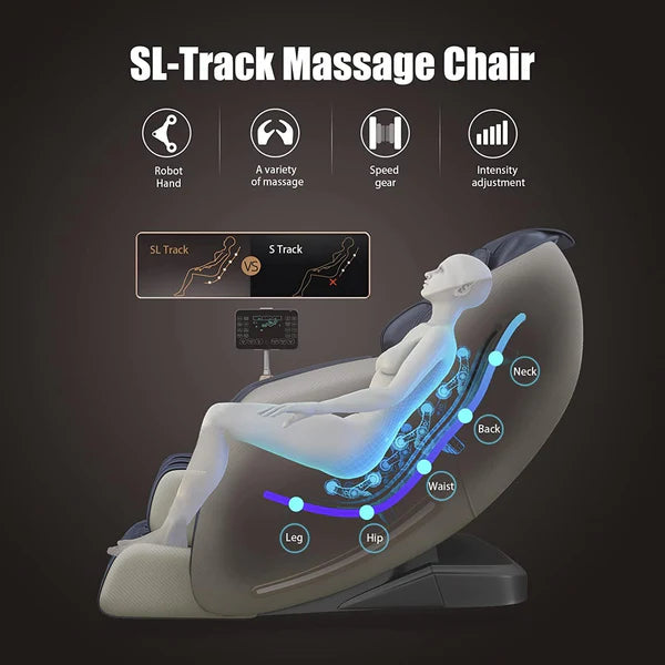 Cargue la imagen en el visor de la galería, [i7][LCD Touch Screen][Bluetooth Speaker Version] Luxury iMassage 9D Full-body Multi-function Zero-Gravity Massage Chair - Polar Tech Australia
