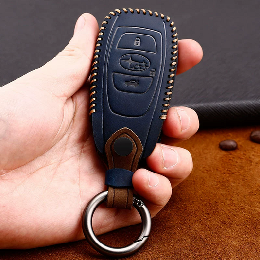 Subaru Cowhide Leather Car Key Fob Protective Cover Case For Outback, Ascent, Forester, Crosstrek, Legacy, Impreza, WRX - Polar Tech Australia