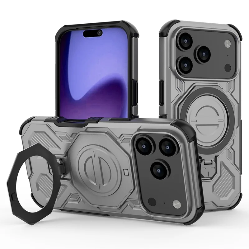 Chargez l&#39;image dans la visionneuse de la galerie, [Magsafe Compatible][Built-in Stand] Apple iPhone 17/Air/Pro/Max - Shield Shockproof Rugged Heavy Duty Case - i-Station Mobile Phone &amp; Electronic Device Repair and Accessories
