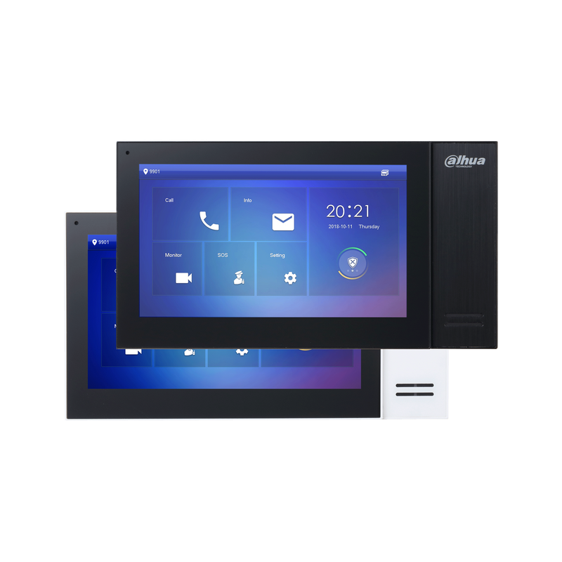 Cargue la imagen en el visor de la galería, [VTH2421FB-P] Dahua IP Intercom System Villa Indoor Monitor 7 Inch Touch Screen PoE BLACK - Polar Tech Australia
