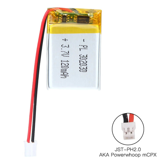 [PH2.0-JST Connector][302030] Universal 120mAh 3.7V Rechargeable Li-Ion Lithium Polymer Battery - Polar Tech Australia