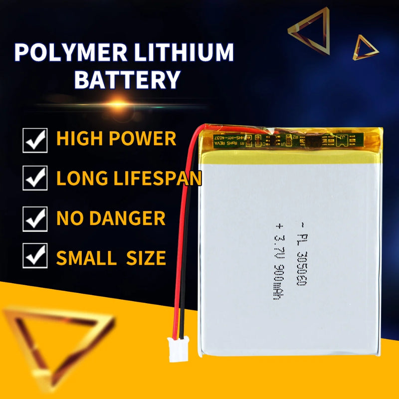 Load image into Gallery viewer, [PH2.0-JST Connector][305060] Universal 900mAh 3.7V Rechargeable Li-Ion Lithium Polymer Battery - Polar Tech Australia
