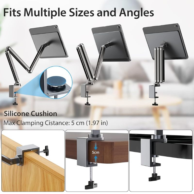 Cargue la imagen en el visor de la galería, KUXIU X36 iPad Magnetic Tablet Stand Aluminum Alloy Boom Arm Adjustable Tablet Stand - EdgeFollow
