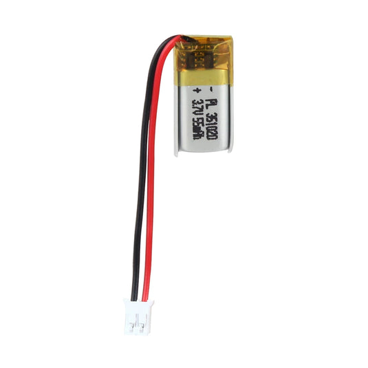 [PH2.0-JST Connector][351020/351120] Universal 55mAh 3.7V Rechargeable Li-Ion Lithium Polymer Battery - Polar Tech Australia