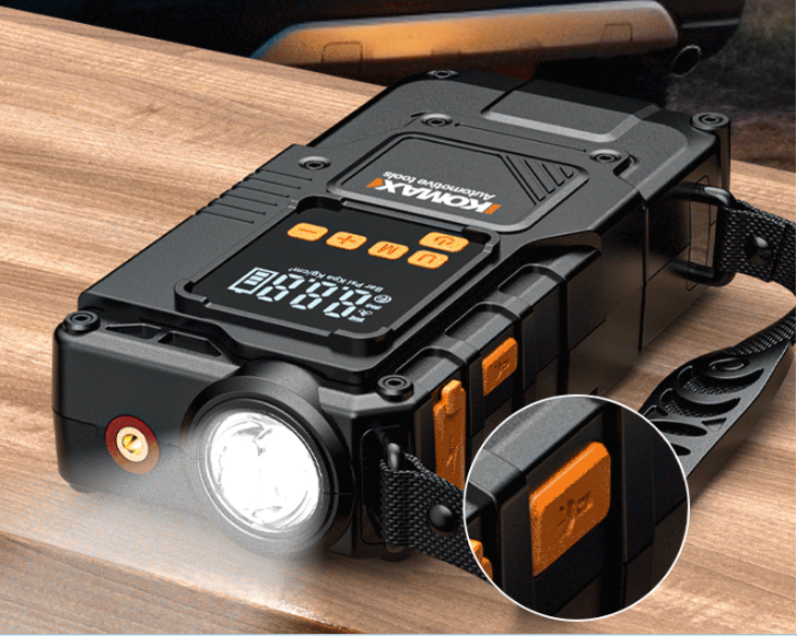 Load image into Gallery viewer, 4 in 1 Komax Super Energy Portable Car Wireless Jump Starter &amp; LED Light &amp; Air Pump
