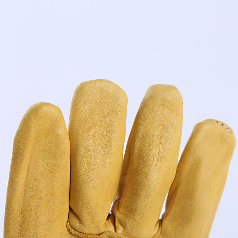 Chargez l&#39;image dans la visionneuse de la galerie, Large Leather Work Gloves Gardening Gloves Construction Yard Utility Safety Work Gloves Pair
