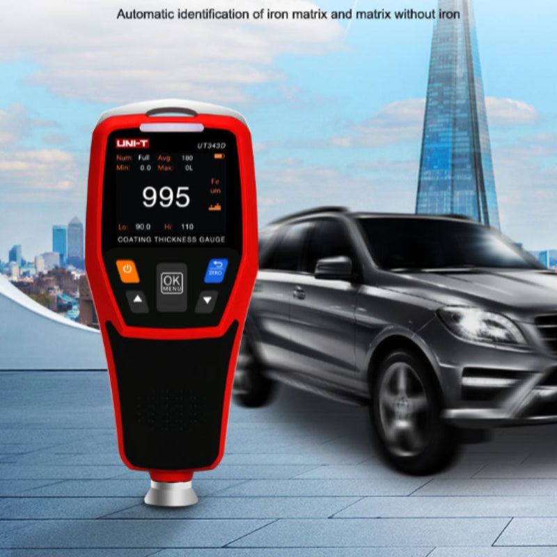 Load image into Gallery viewer, [UT343D] UNI-T Coating Thickness Gauge Digital FE/NFE Metal Car Paint Thickness Tester Meter - Polar Tech Australia
