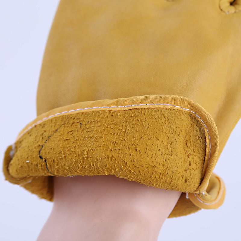 Chargez l&#39;image dans la visionneuse de la galerie, Large Leather Work Gloves Gardening Gloves Construction Yard Utility Safety Work Gloves Pair
