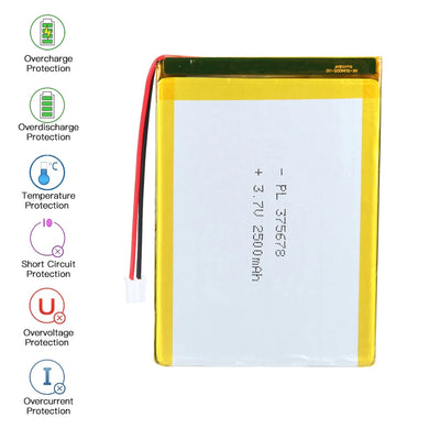 [PH2.0-JST Connector][375678] Universal 2100mAh 3.7V Rechargeable Li-Ion Lithium Polymer Battery - Polar Tech Australia