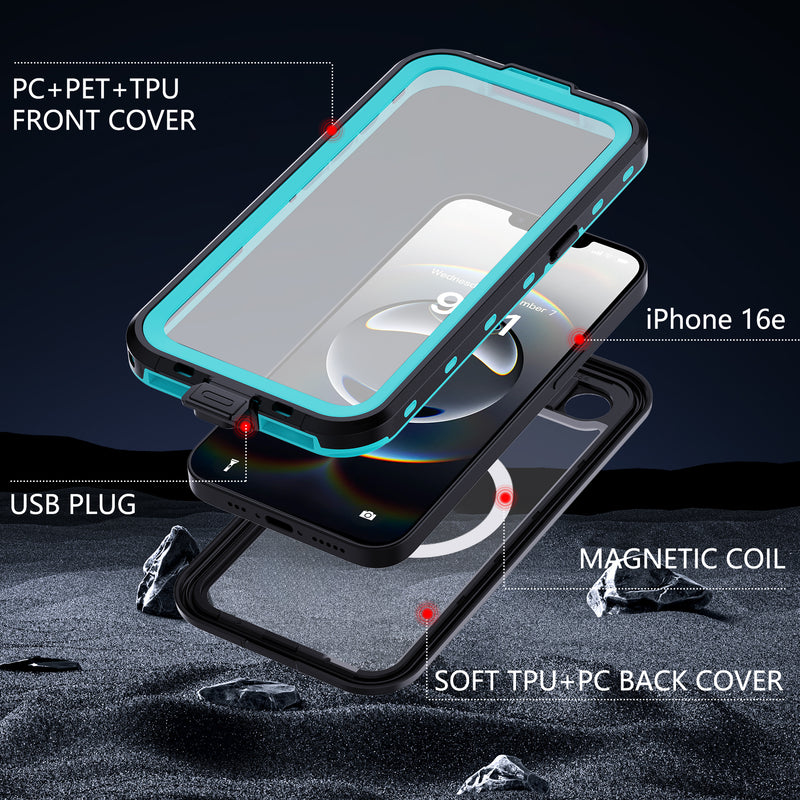 Load image into Gallery viewer, [MagSafe Compatible][Dot Series] Apple iPhone 16e Redpepper IP68 Waterproof Heavy Duty Tough Armor Case With Lanyard - Polar Tech Australia
