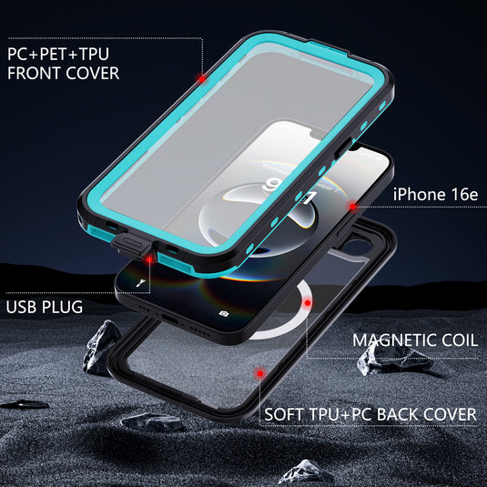 [MagSafe Compatible][Dot Series] Apple iPhone 16e Redpepper IP68 Waterproof Heavy Duty Tough Armor Case With Lanyard - Polar Tech Australia