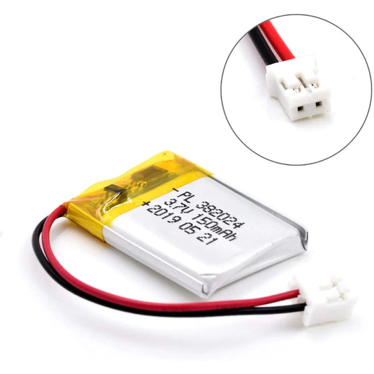 [PH2.0-JST Connector][382024] Universal 150mAh 3.7V Rechargeable Li-Ion Lithium Polymer Battery - Polar Tech Australia