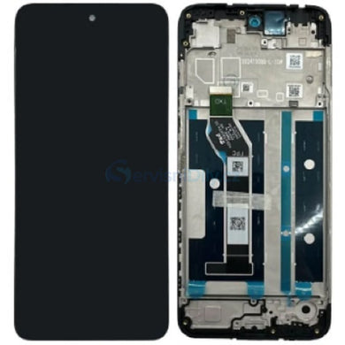 [With Frame] Motorola Moto G15 Power - LCD Screen Display Touch Digitizer Assembly