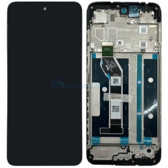 [With Frame] Motorola Moto G15 Power - LCD Screen Display Touch Digitizer Assembly