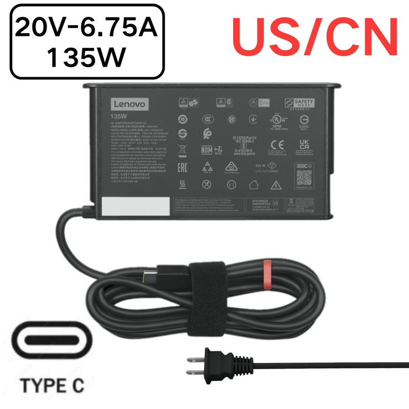 Load image into Gallery viewer, [20V-6.75A/135W][Type C] Lenovo Thinkpad Laptop AC Power Supply Adapter Charger - Polar Tech Australia
