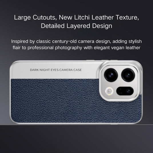 OPPO Find X9 - Camera-Style Leather Texture Shockproof & Stylish Hard Shell