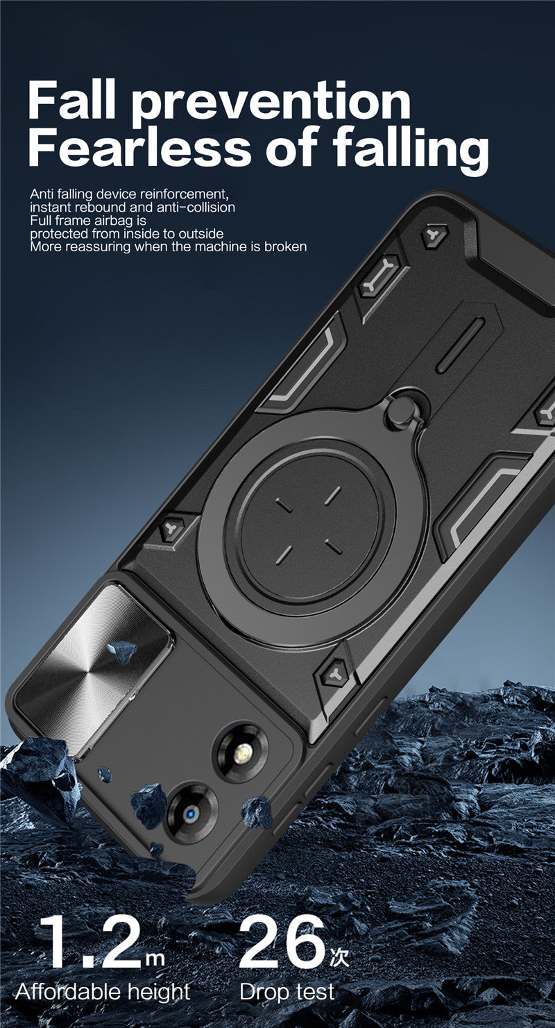 Load image into Gallery viewer, [Ring Rotating Stand][Camera Lens Cover] Motorola Moto E13 - Shield Shockproof Rugged Heavy Duty Case - Polar Tech Australia
