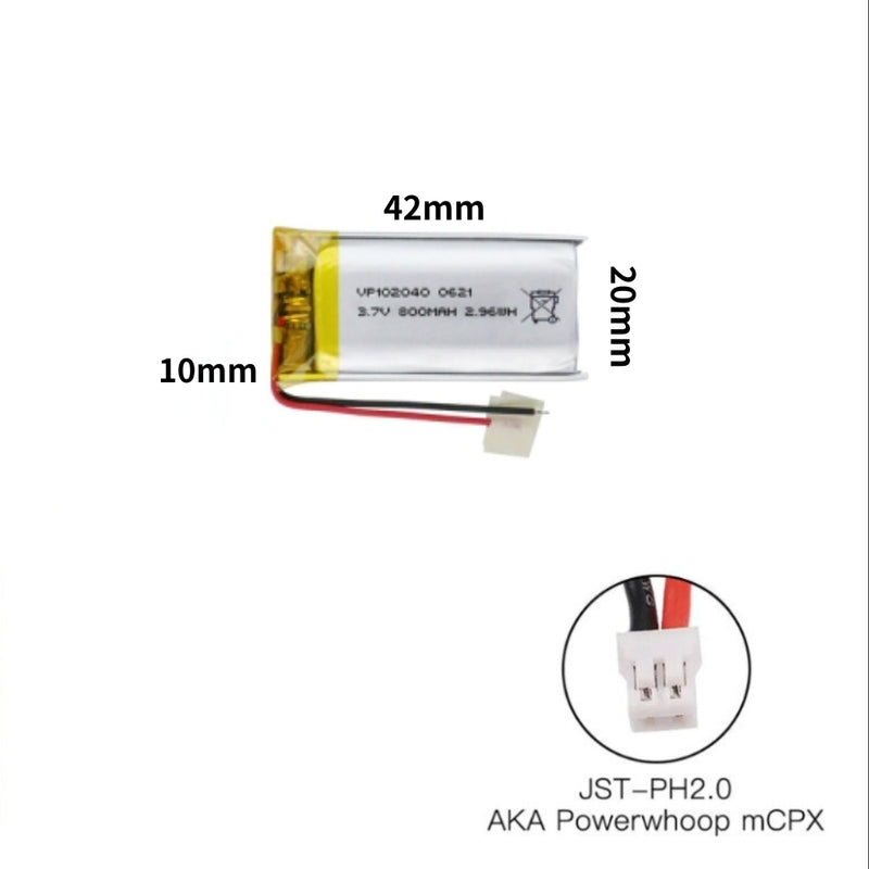 Load image into Gallery viewer, [PH2.0-JST Connector][102040] Universal 850mAh 3.7V Rechargeable Li-Ion Lithium Polymer Battery - Polar Tech Australia
